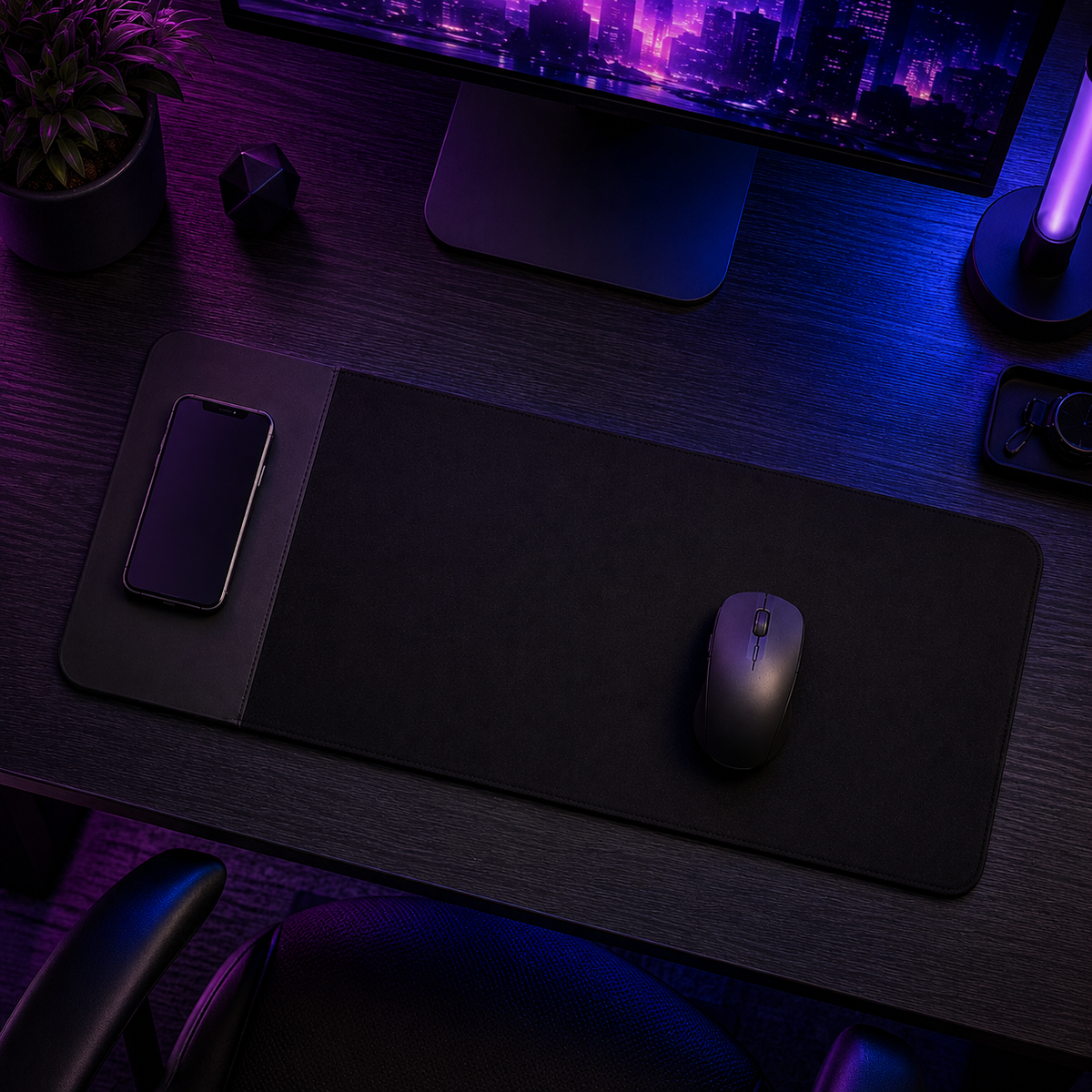 Grid — Wireless Charging Desk Mat