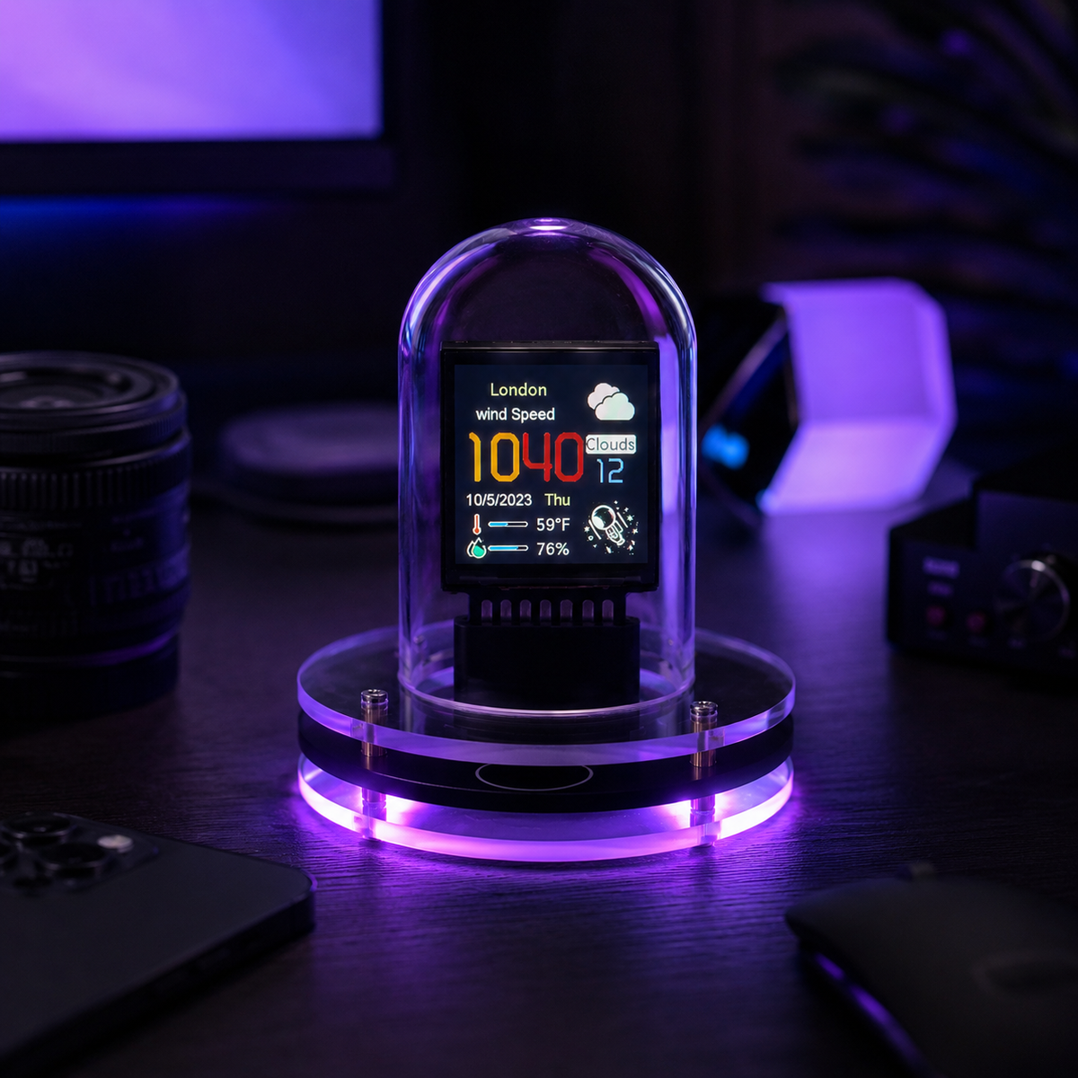 Signal — Glass Dome Weather & Clock Display