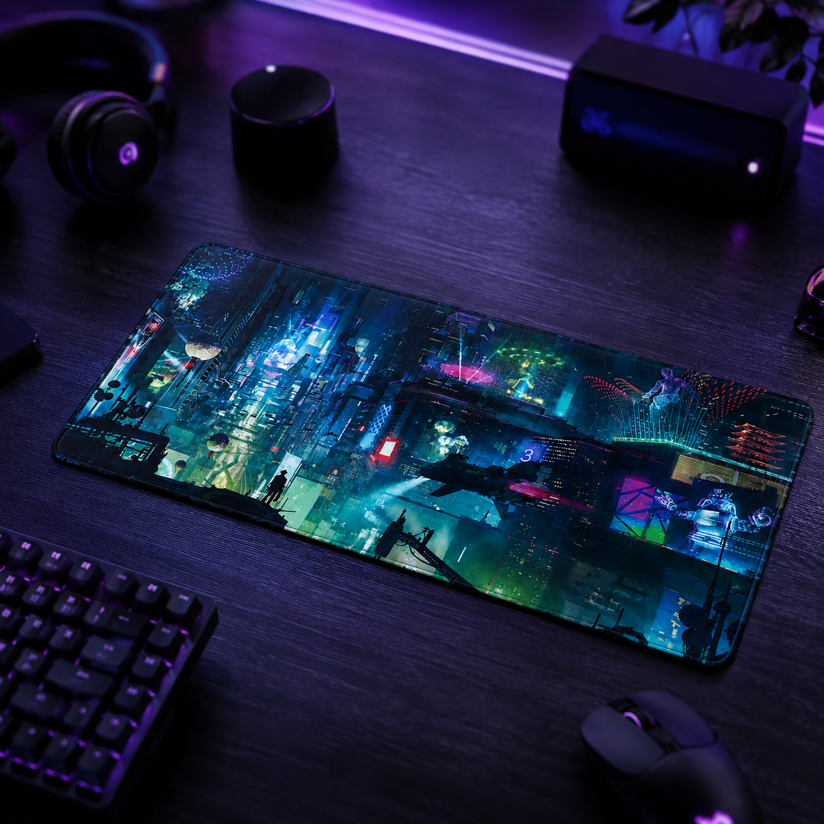 Neo Kyoto — Cyberpunk City Mouse Pad