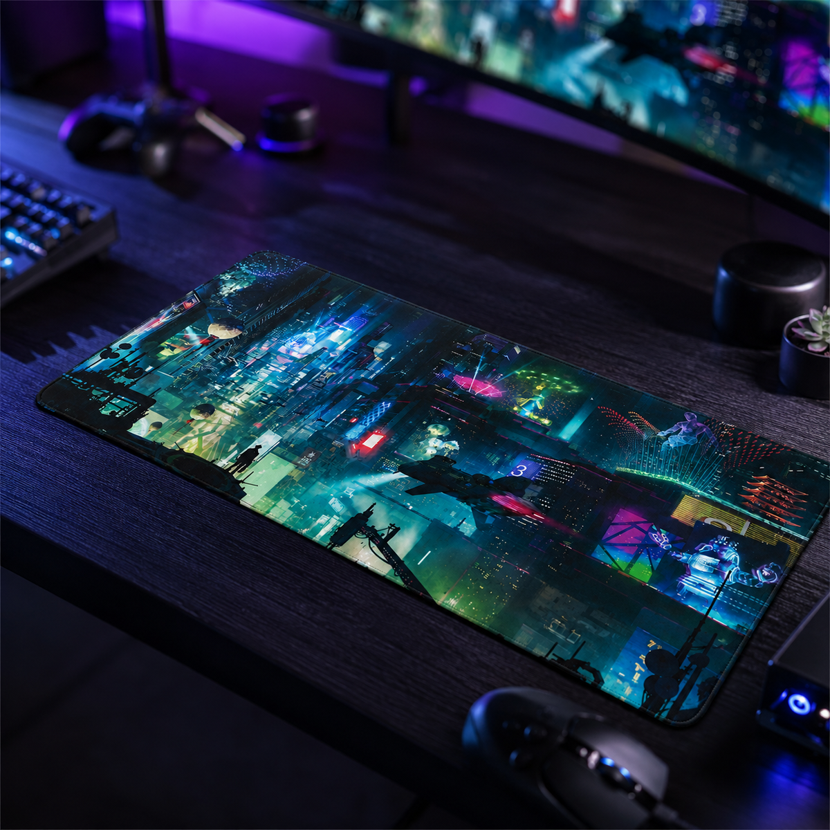 Neo Kyoto — Cyberpunk City Mouse Pad