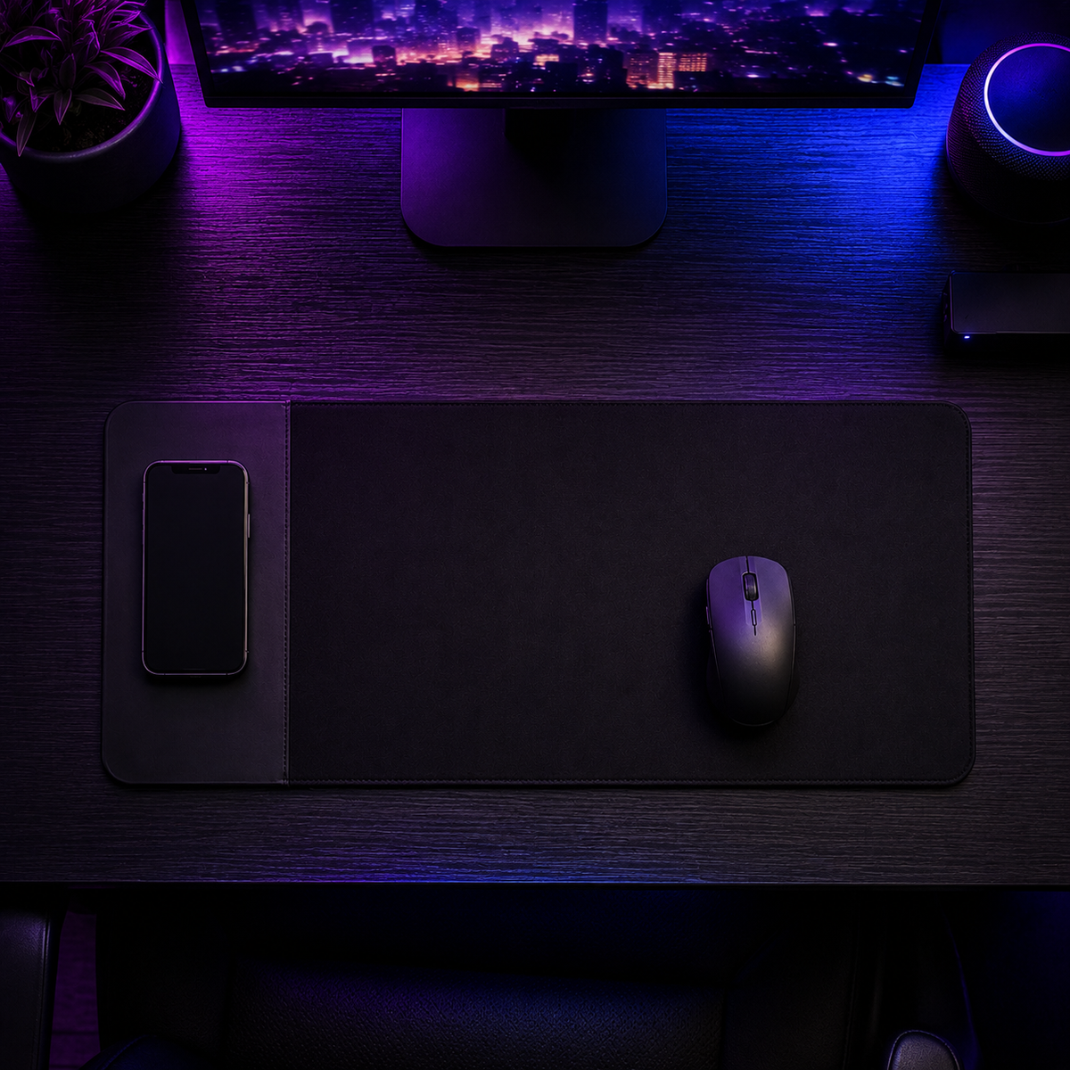 Grid — Wireless Charging Desk Mat