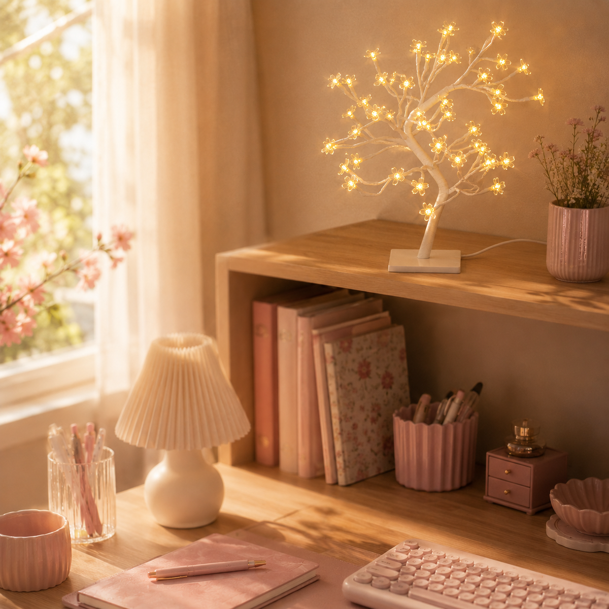 Nikko — 48-Light Cherry Blossom Tree Lamp