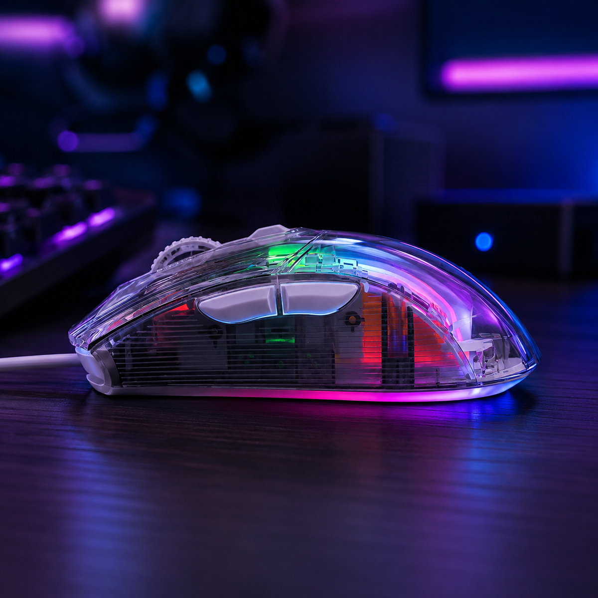 Pulse — Transparent RGB Gaming Mouse