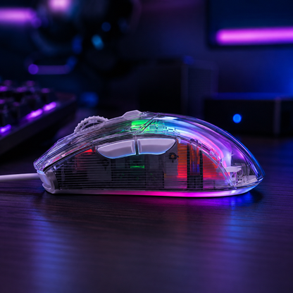 Pulse — Transparent RGB Gaming Mouse