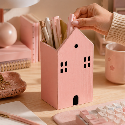 Takayama — Pink Wooden Pencil Holder