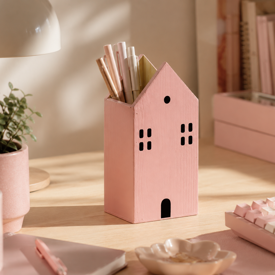 Takayama — Pink Wooden Pencil Holder