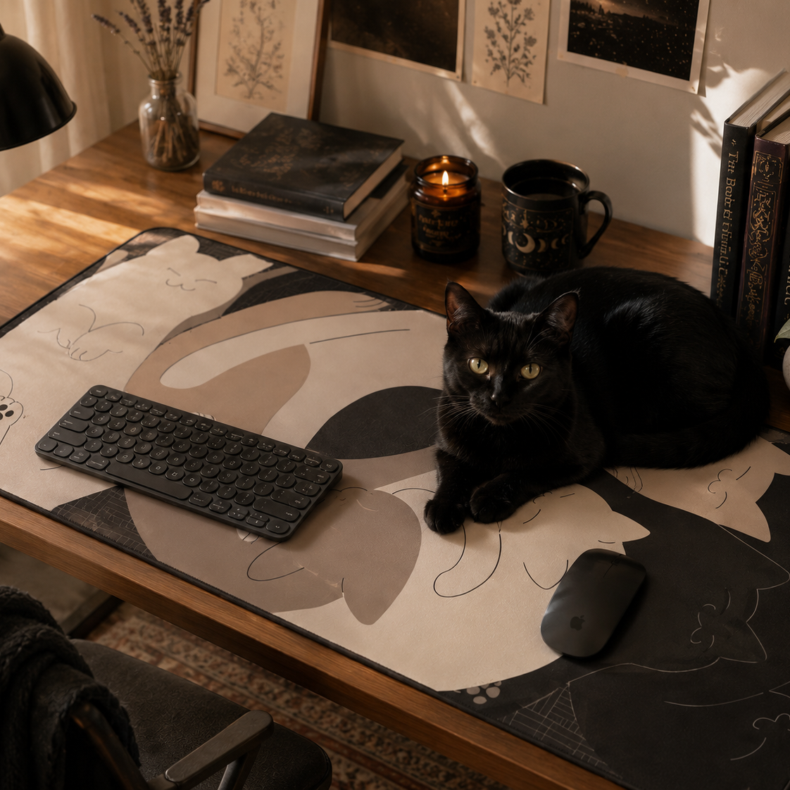 Tashirojima — Sakura Cat Mouse Pad