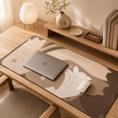 Tashirojima — Sakura Cat Mouse Pad