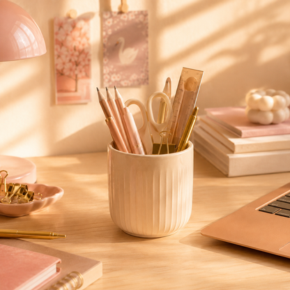 Aarhus — Ribbed Ceramic Planter